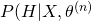 P(H|X,\theta^{(n)}