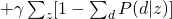 +\gamma \sum_{z} [1- \sum_{d} P(d|z)]