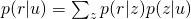 p(r|u)=\sum_{z} p(r|z)p(z|u)