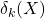 \delta_{k}(X)